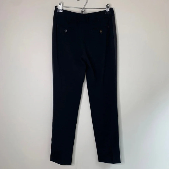 Aritzia Babaton Everett Tuxedo Pant Satin Side Stripe Tapered Straight Leg Black - Picture 10 of 16